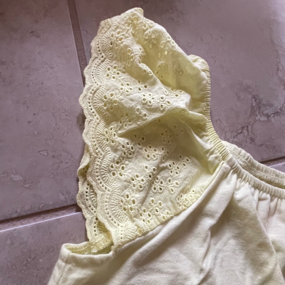 Cat & Jack Yellow Ruffled Blouse - Picture 2 of 3